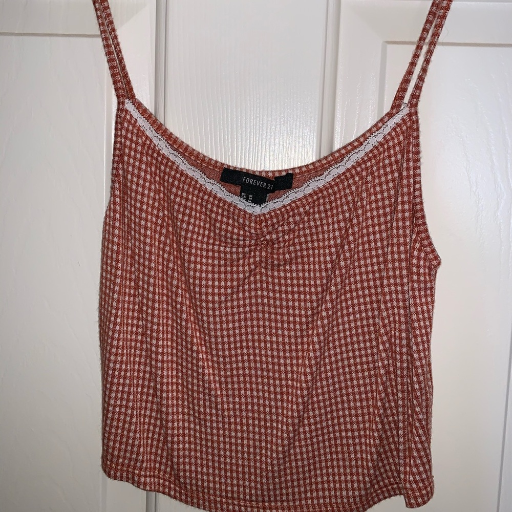 Forever 21 plaid pattern tank top